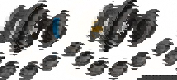 Locking Inlet: Plug, Industrial, L6-30P, 250V, Black & White